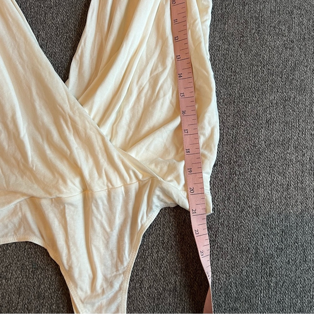 Lulus Bodysuit White Me Myself and Tie - Picture 4 of 8